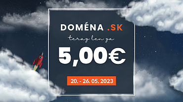 Doména .SK len za 5,00 EUR